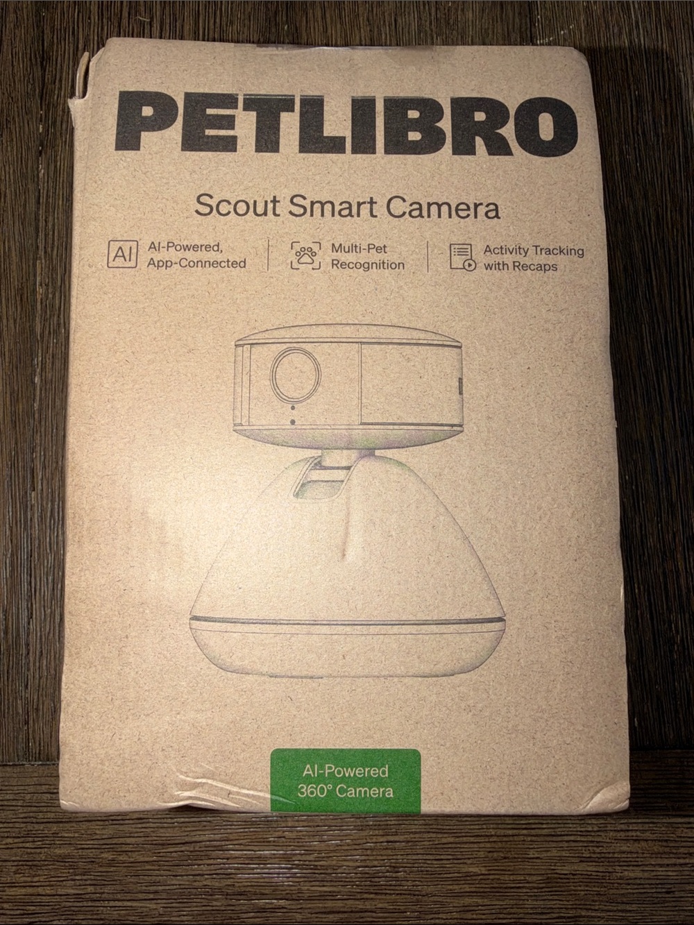 NWT: Scout Smart Camera - Black AI-Powered Pet Camera, UNOPENED